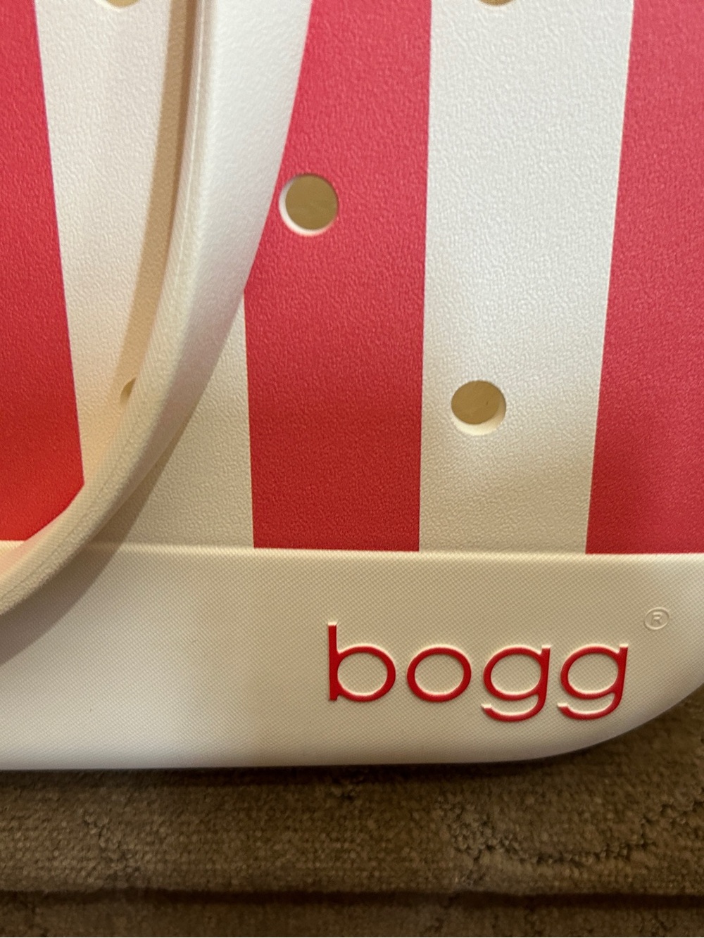 - NWT CAPRI CORAL STRIPED LARGE BOGG BAG